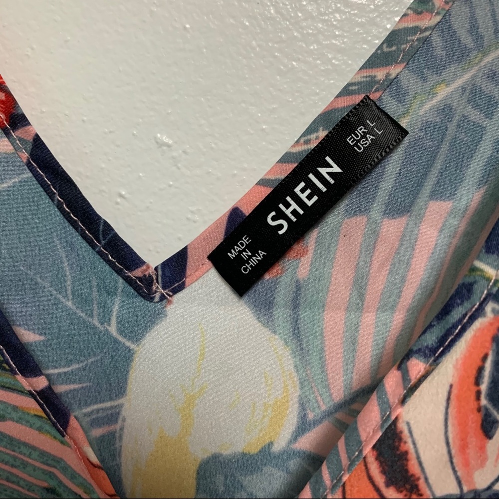 SHEIN Tropical Tank Top Size Large - Picture 2 of 3